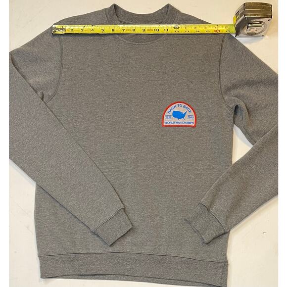 RG To Good Times Gray Crewneck Sweatshirt Sm Back to Back World War Champs Patch - Picture 4 of 7
